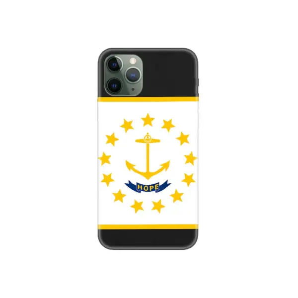 US Rhode Island Flag iPhone Case, US Rhode Island National Flag iPhone 15 Pro Max Phone Case