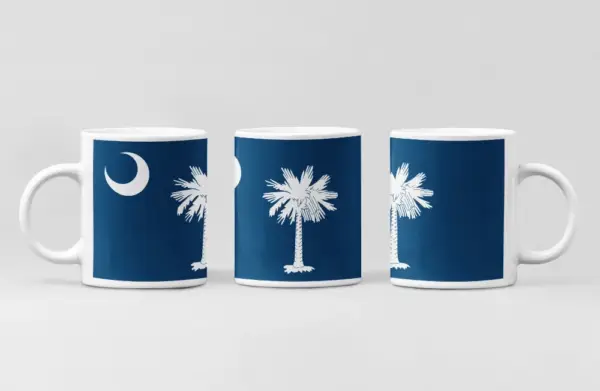 US South Carolina Flag Coffee Mug, US South Carolina Country National Flag Mug