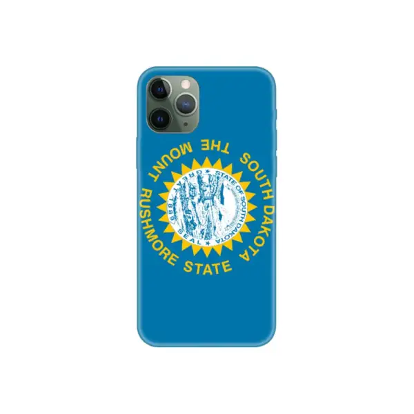 US South Dakota Flag iPhone Case, US South Dakota National Flag iPhone 15 Pro Max Phone Case