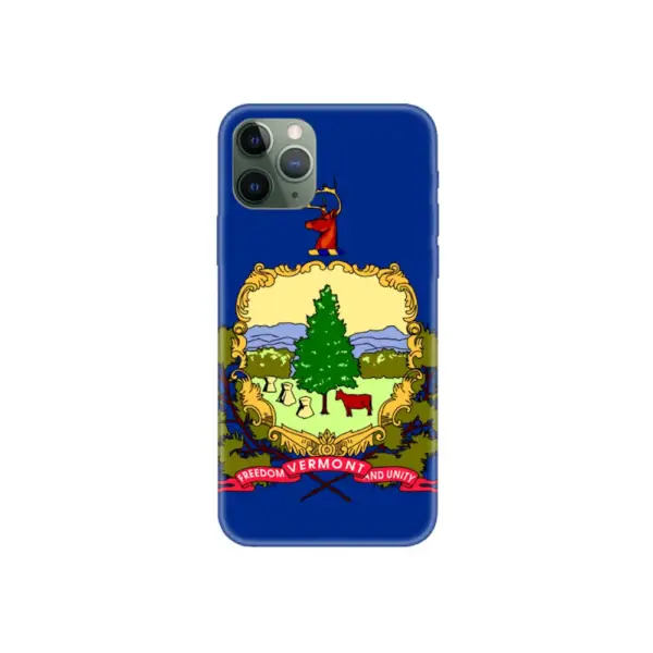 US Vermont Flag iPhone Case, US Vermont National Flag iPhone 15 Pro Max Phone Case