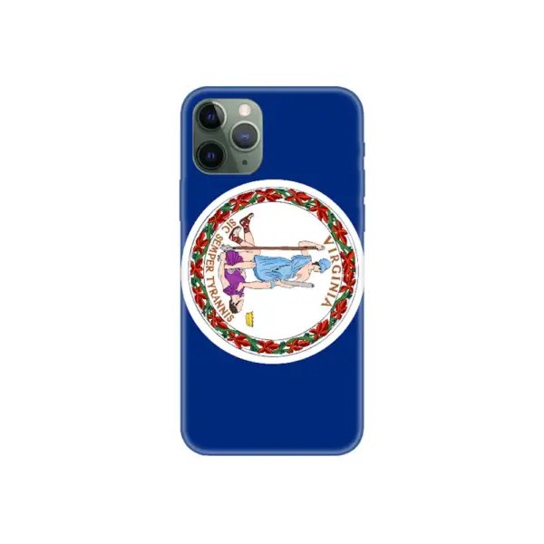 US Virginia Flag iPhone Case, US Virginia National Flag iPhone 15 Pro Max Phone Case