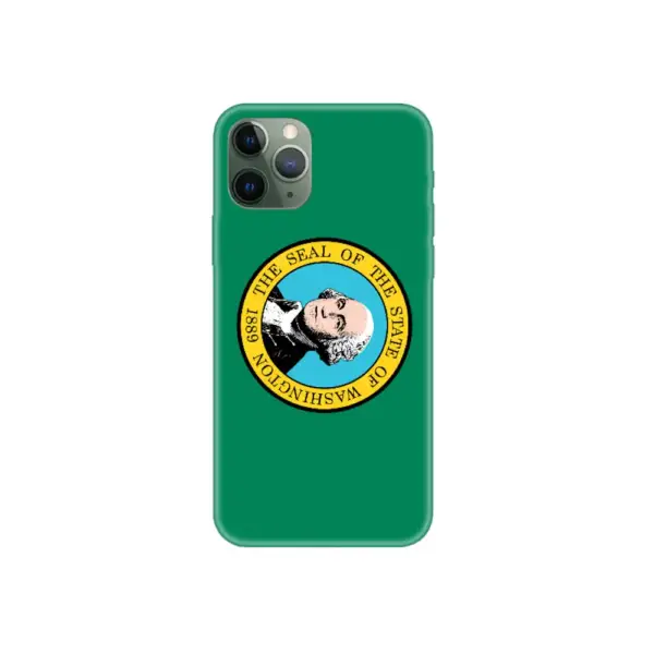 US Washington Flag iPhone Case, US Washington National Flag iPhone 15 Pro Max Phone Case