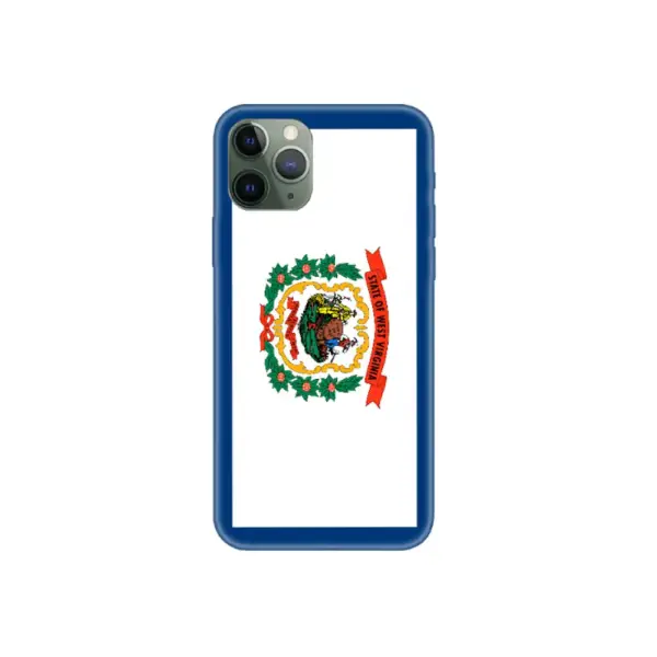 US West Virginia Flag iPhone Case, US West National Flag iPhone 15 Pro Max Phone Case