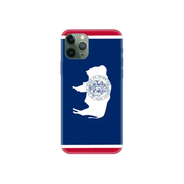 US Wyoming Flag iPhone Case, US Wyoming National Flag iPhone 15 Pro Max Phone Case