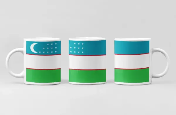 Uzbekistan Flag Coffee Mug, Uzbekistan Country National Flag Mug