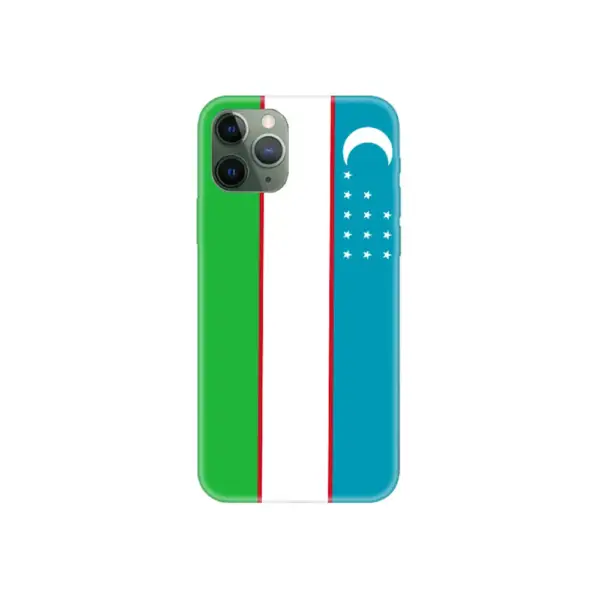Uzbekistan Flag iPhone Case, Uzbekistan National Flag iPhone 15 Pro Max Phone Case