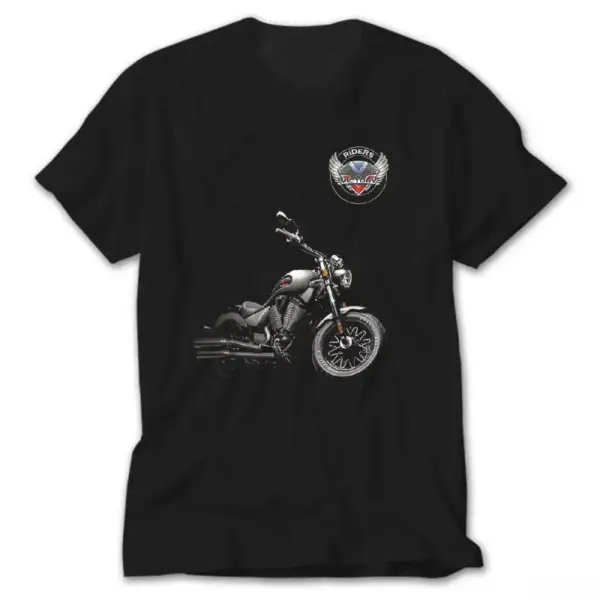 Victory Gunner Motorcycle, Black T-Shirt