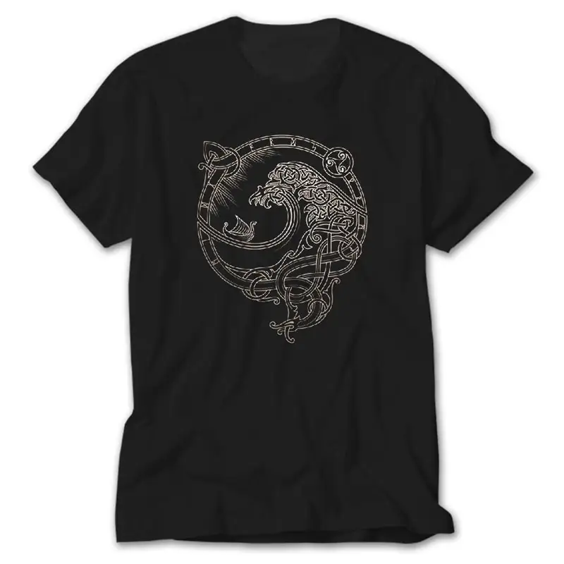 Vikings North Wind, Black T-Shirt
