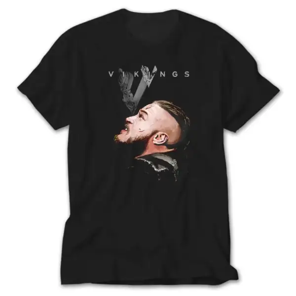 Vikings Ragnar, Black T-Shirt
