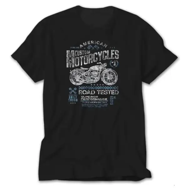 Vintage Motorcycle, Black T-Shirt