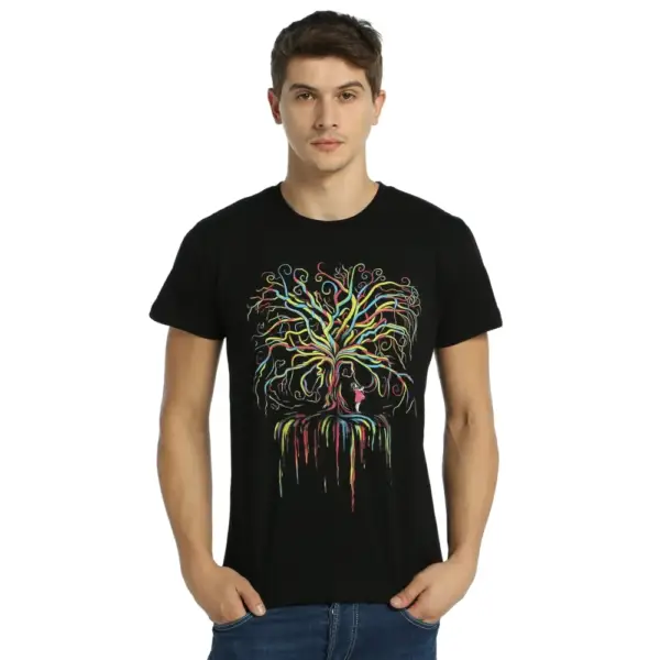 Wish Tree Men's Black T-shirt - Image 2