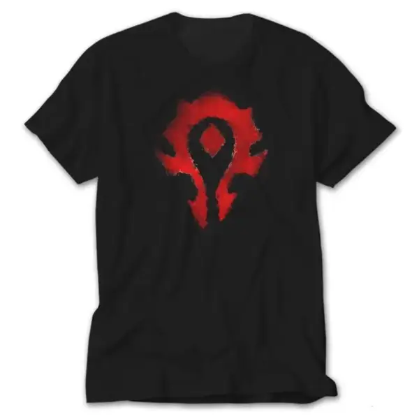 World Warcraft Logo, Black T-Shirt