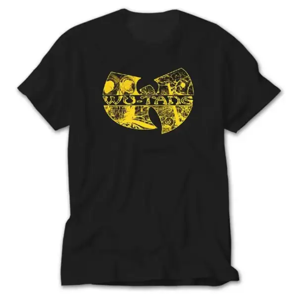 Wu Tang Stencil Logo, Black T-Shirt